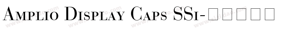 Amplio Display Caps SSi字体转换